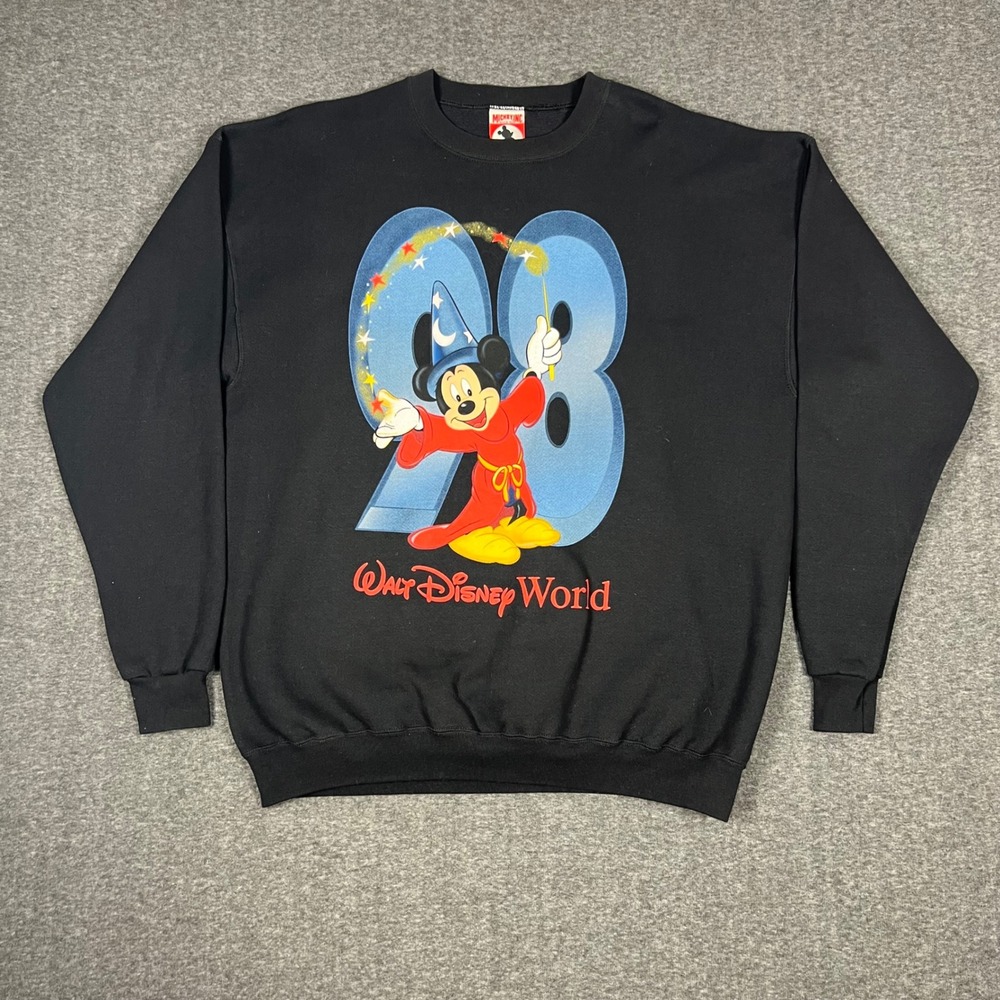 Vintage 1998 Walt Disney World Parks Fantasia Mickey Sweater Men's XXL Made USA
